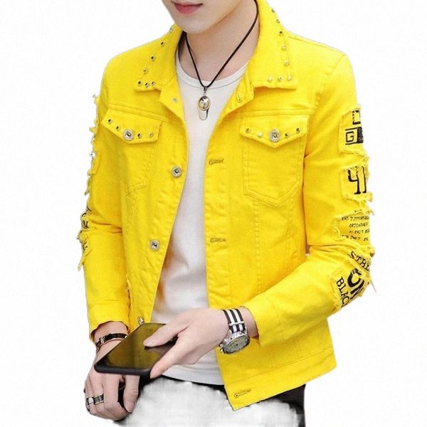 men's jackets white ripped jean jacket spring autumn men fashion letter print long sleeve rivet denim coat male korean black streetwear, Black;brown
men's jackets white ripped jean jacket spring autumn men fashion letter print long sleeve rivet denim coat male korean black streetwear, Black;brown