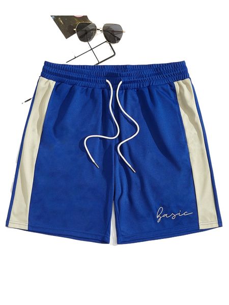 men letter graphic contrast side seam drawstring waist shorts q419#, White;black
men letter graphic contrast side seam drawstring waist shorts q419#, White;black