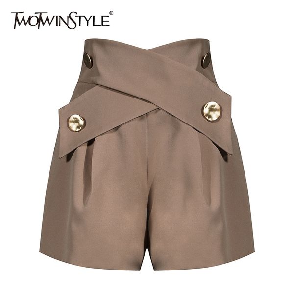 twotyle elegant patchwork women shorts high waist asymmteircal hit color loose short pants for female clothes fashion 220608, White;black
twotyle elegant patchwork women shorts high waist asymmteircal hit color loose short pants for female clothes fashion 220608, White;black