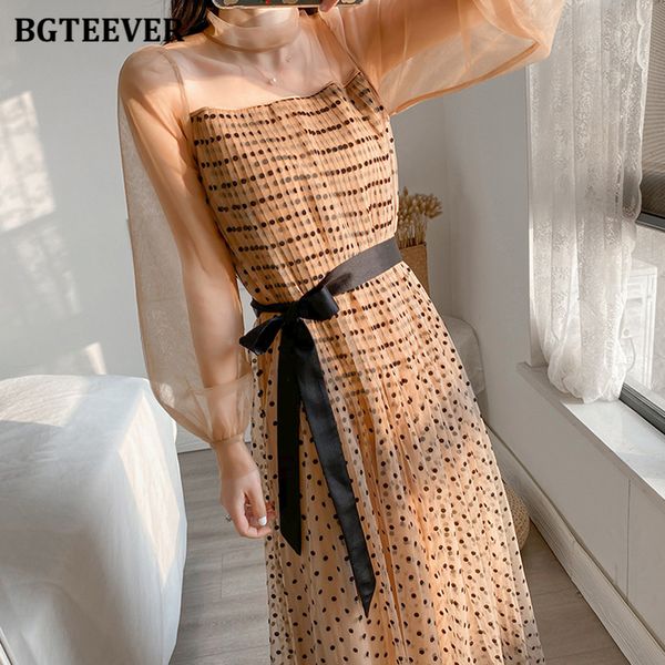stylish chic polka dots women mesh dress vintage stand collar full sleeve lace-up female a-line dress 2022 spring, Black;gray
stylish chic polka dots women mesh dress vintage stand collar full sleeve lace-up female a-line dress 2022 spring, Black;gray