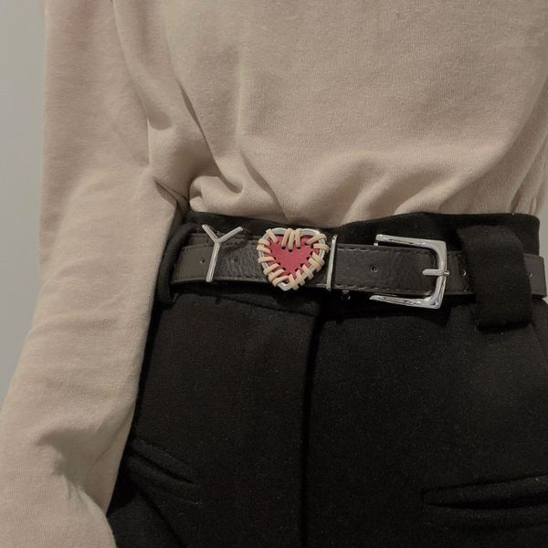2022 fashionable personality minority temperament love belt advanced feeling ins hip hop trend belt accessories pants black waistband, Black;brown
2022 fashionable personality minority temperament love belt advanced feeling ins hip hop trend belt accessories pants black waistband, Black;brown