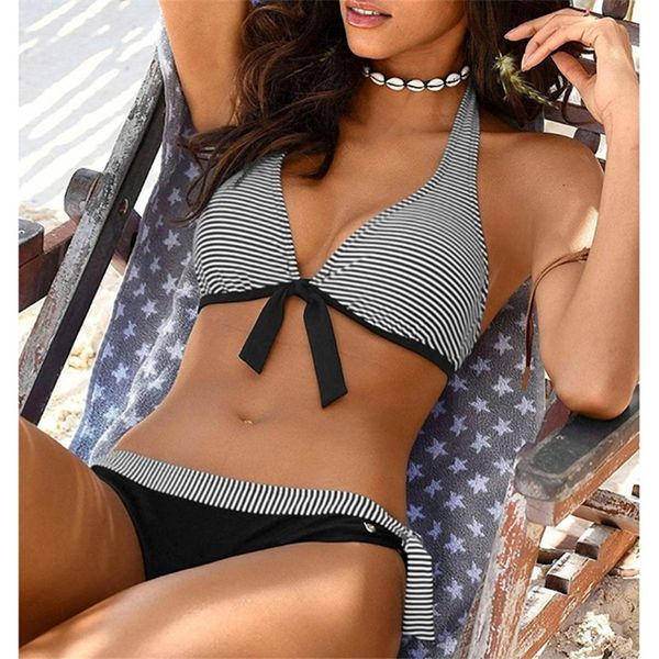 micro striped bikini set twopiece swimsuit patchwork bandage bikini push up bathing suit women swimwear biquini s 220616, White;black
micro striped bikini set twopiece swimsuit patchwork bandage bikini push up bathing suit women swimwear biquini s 220616, White;black