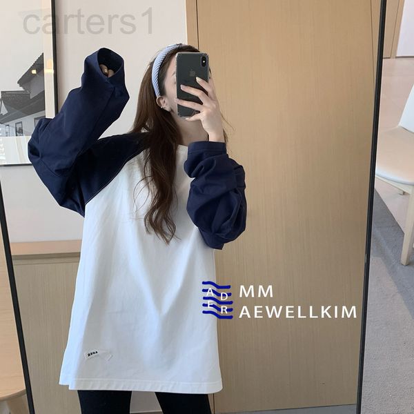 women's t-shirt designer ader2022 spring new contrast color stitching deconstruction neckline raglan long sleeve bottomed shirt t-shirt, White
women's t-shirt designer ader2022 spring new contrast color stitching deconstruction neckline raglan long sleeve bottomed shirt t-shirt, White