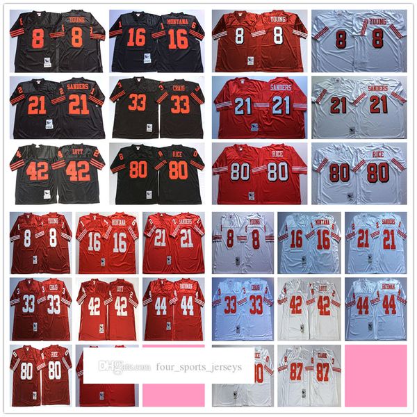 ncaa 75th vintage football 8 steve young jerseys stitched 16 joe montana 21 deion sanders 87 dwight clark jersey mitchell & ness red black w, Black;red
ncaa 75th vintage football 8 steve young jerseys stitched 16 joe montana 21 deion sanders 87 dwight clark jersey mitchell & ness red black w, Black;red