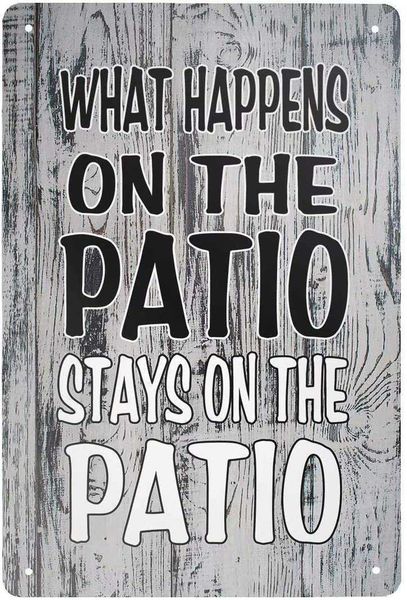 retro tin signs vintage style what happens on the patio metal sign iron painting for indoor & outdoor home bar coffee kitchen wall
retro tin signs vintage style what happens on the patio metal sign iron painting for indoor & outdoor home bar coffee kitchen wall