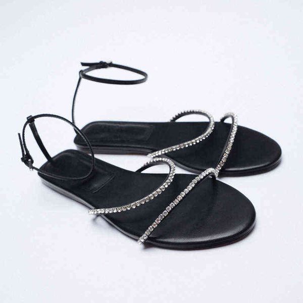sandals shoes 2022 spring summer product rhinestone thin belt flat ankle t-shaped woman slippers all-match female 220412, Black
sandals shoes 2022 spring summer product rhinestone thin belt flat ankle t-shaped woman slippers all-match female 220412, Black