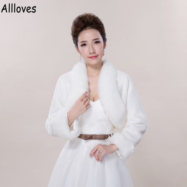 warm wedding bolero jacekt faux fur long sleeve open front deluxe bridal cape wraps women accessories for brides cl0892207f, White
warm wedding bolero jacekt faux fur long sleeve open front deluxe bridal cape wraps women accessories for brides cl0892207f, White
