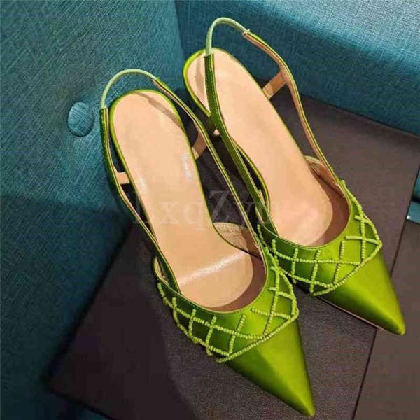 sandals women pumps shoes party pointy toe slingback thin high heel beaded decor banquet sandal, Black
sandals women pumps shoes party pointy toe slingback thin high heel beaded decor banquet sandal, Black