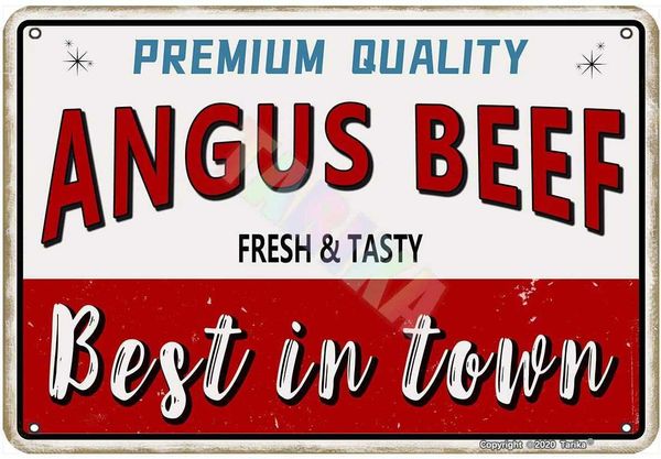 premium quality angus beef for home,kitchen,shop,club,cafes,bars,pubs metal vintage tin sign wall decoration 12x8 inches
premium quality angus beef for home,kitchen,shop,club,cafes,bars,pubs metal vintage tin sign wall decoration 12x8 inches