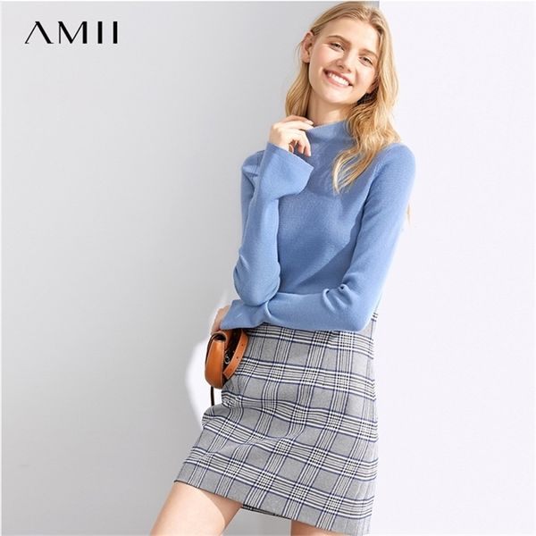 amii basic solid soft turtleneck sweater women's spring semi-high neck slim long sleeve backing shirt 11960096 201223, White;black
amii basic solid soft turtleneck sweater women's spring semi-high neck slim long sleeve backing shirt 11960096 201223, White;black