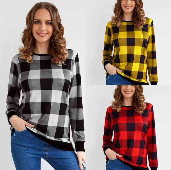 women's t-shirt 2022 women's personalized lattice printed round neck long sleeve t-shirt 3ay5, White
women's t-shirt 2022 women's personalized lattice printed round neck long sleeve t-shirt 3ay5, White