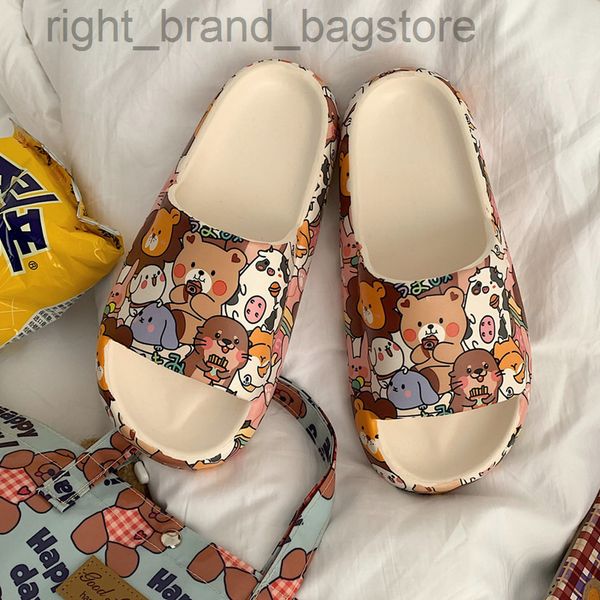 new couple fashion bear sandals non slip thick soled indoor and outdoor slippers men's flip flops women street sandals graffiti w220804, Black
new couple fashion bear sandals non slip thick soled indoor and outdoor slippers men's flip flops women street sandals graffiti w220804, Black
