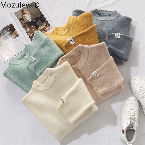 mozuleva autumn winter women labeling loose pullovers female elegant o-neck long sleeve oversized warm sweaters 5 colors 201203, White;black
mozuleva autumn winter women labeling loose pullovers female elegant o-neck long sleeve oversized warm sweaters 5 colors 201203, White;black