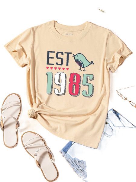 letter & cartoon graphic tee q0zj#, White
letter & cartoon graphic tee q0zj#, White