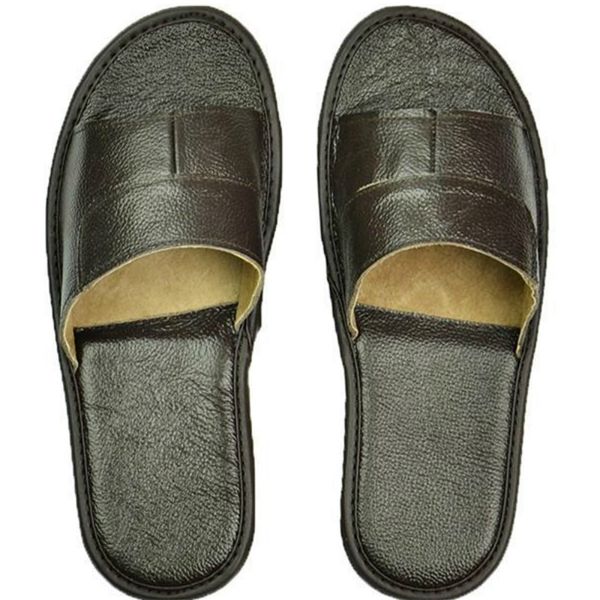 men women home slippers spring summer couple indoor nonslip split leather fashion casual single house shoes soft soles 220620, Black
men women home slippers spring summer couple indoor nonslip split leather fashion casual single house shoes soft soles 220620, Black