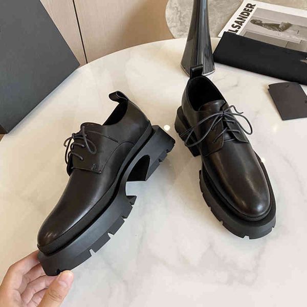 dress shoes simple lace up lefu shoes women's jil leather increased thick soled small british style muffin, Black
dress shoes simple lace up lefu shoes women's jil leather increased thick soled small british style muffin, Black