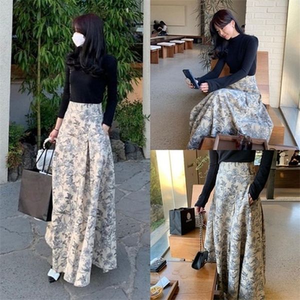 skirts korean chic vintage high waist print big swing women mujer faldas loose elegant temperament clothing fashion 220322, Black
skirts korean chic vintage high waist print big swing women mujer faldas loose elegant temperament clothing fashion 220322, Black