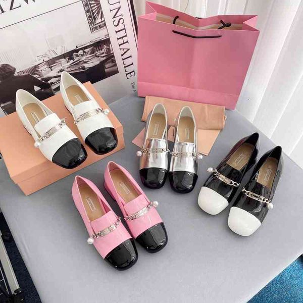 dress shoes mi square head shallow mouth pearl color matching women's single shoes middle heel flat mary jen lofoy qtaa, Black
dress shoes mi square head shallow mouth pearl color matching women's single shoes middle heel flat mary jen lofoy qtaa, Black