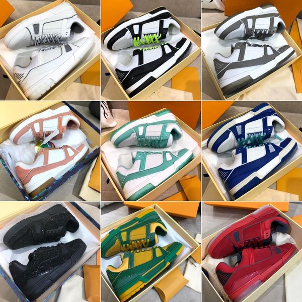 2022 designer classic vintage men sneakers leather mesh casual shoes combination outsole print designer sizes 39-45, Black
2022 designer classic vintage men sneakers leather mesh casual shoes combination outsole print designer sizes 39-45, Black
