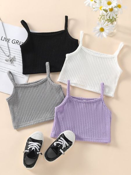 toddler girls 4pcs ribbed knit cami she, Blue