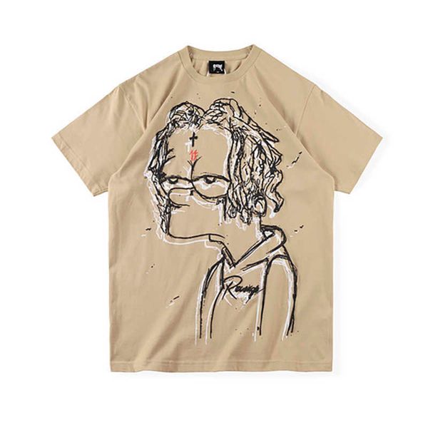 trippie redd 1400 revenge arch smoking bart tee, White;black