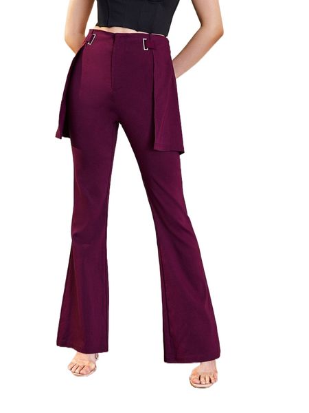 x assia pesenti draped buckle waist flare leg pants i9ch#, Black;white
x assia pesenti draped buckle waist flare leg pants i9ch#, Black;white