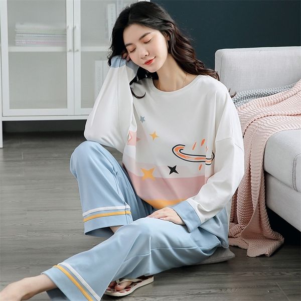 autumn winter cotton cartoon pajamas set women pyjamas homewear long sleeve sleepwear casual loose night suit female pijama 220329, Black;red
autumn winter cotton cartoon pajamas set women pyjamas homewear long sleeve sleepwear casual loose night suit female pijama 220329, Black;red