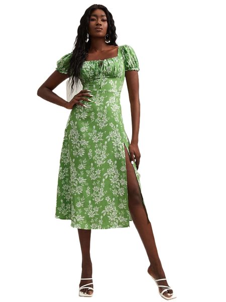 x yin creative studio floral print knot front ruched bust split thigh dress t8xa#, Black;gray
x yin creative studio floral print knot front ruched bust split thigh dress t8xa#, Black;gray