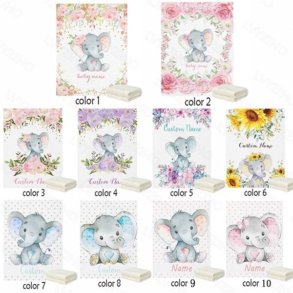 lvyziho custom name chic flower elephant baby girl boy blanket30x4048x6060x80 inches flannel fleece blanket 220524 
lvyziho custom name chic flower elephant baby girl boy blanket30x4048x6060x80 inches flannel fleece blanket 220524