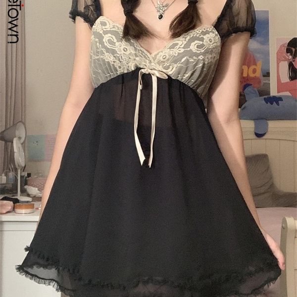 sweetown patchwork lace cute y2k chiffon dresses women square collar elegant grunge fairycore clothes ruffles short a line dress 220615, Black;gray
sweetown patchwork lace cute y2k chiffon dresses women square collar elegant grunge fairycore clothes ruffles short a line dress 220615, Black;gray