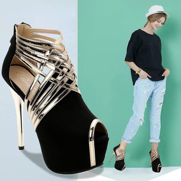 women designer sandals summer super high heels crossover straps suede pumps for party catwalks lady nightclub shoes peep toe sandal, Black
women designer sandals summer super high heels crossover straps suede pumps for party catwalks lady nightclub shoes peep toe sandal, Black