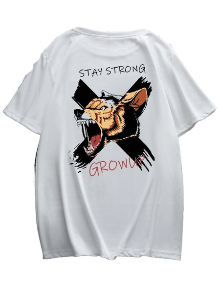 men bear & letter graphic tee 28tx#, White;black
men bear & letter graphic tee 28tx#, White;black