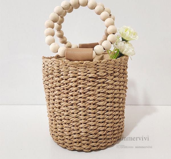 luxury big girls wood beades handbags satchel children handmade grass weaving circular bucket bag kids princess accessories q6807, Black
luxury big girls wood beades handbags satchel children handmade grass weaving circular bucket bag kids princess accessories q6807, Black