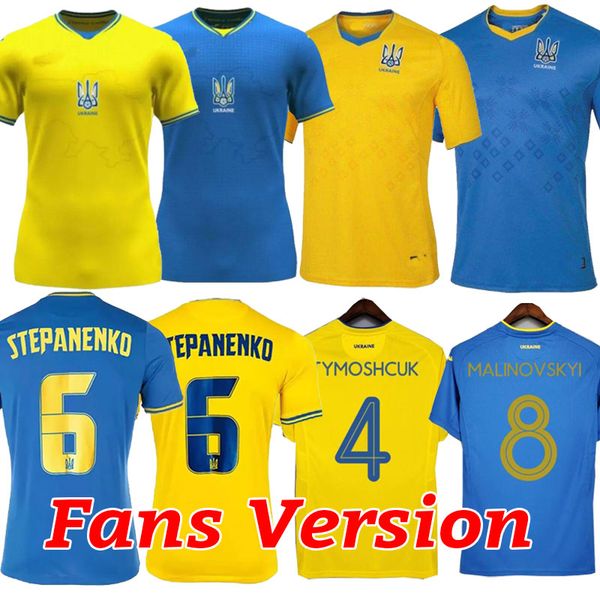 21 22 ukraine soccer jerseys 2021 2022 vitaliy mykolenko oleksandr zinchenko ruslan malinovskyi viktor tsygankov national team men football, Black;yellow