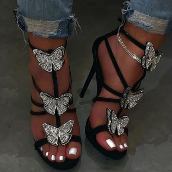 sandals women 2022 banquet rhinestone butterfly hollow cross strap ladies wild pump outdoor fashion wedding shoes, Black
sandals women 2022 banquet rhinestone butterfly hollow cross strap ladies wild pump outdoor fashion wedding shoes, Black