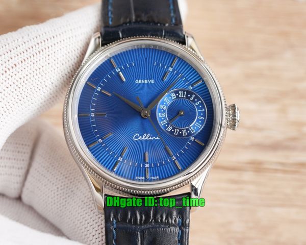 luxury watches 50519 39mm cellini date cal.3165 automatic mens watch sapphire mirror blue dial leather strap gents wristwatches, Slivery;brown
luxury watches 50519 39mm cellini date cal.3165 automatic mens watch sapphire mirror blue dial leather strap gents wristwatches, Slivery;brown