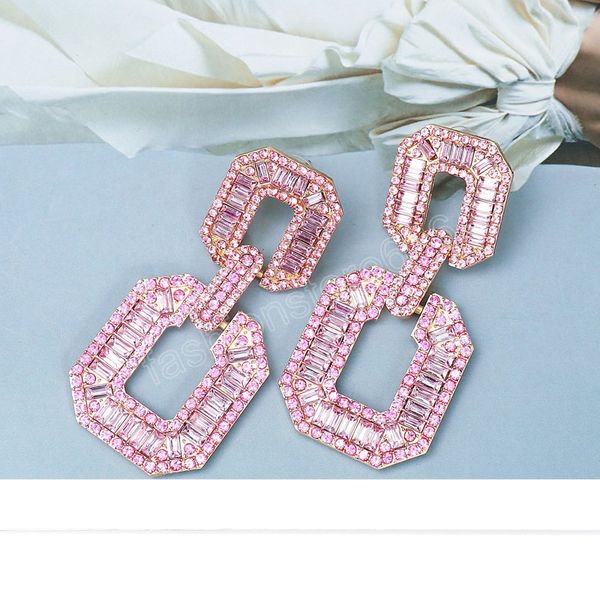 classic crystal pink zircon dangle earrings high-quality earrings vintage jewelry wholesale party gift, Silver
classic crystal pink zircon dangle earrings high-quality earrings vintage jewelry wholesale party gift, Silver