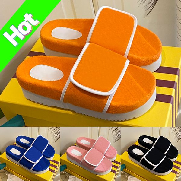 designer womens slippers xad cotton sponge magic tape embossed platform sandals classic luxury suede slippers fashion mens summer platforms, Black
designer womens slippers xad cotton sponge magic tape embossed platform sandals classic luxury suede slippers fashion mens summer platforms, Black