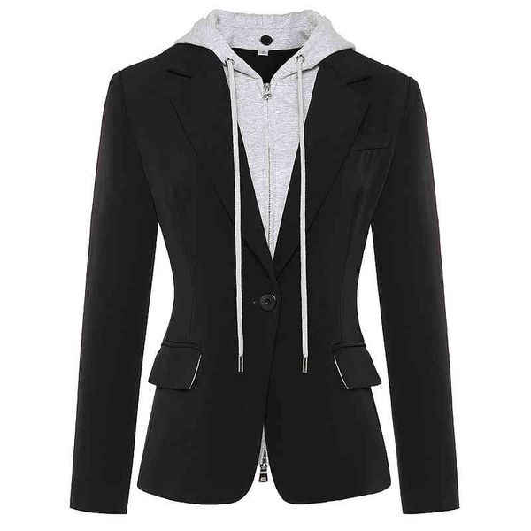 women's suits & blazers 2022 women's small coat casual one button slim personalized detachable zipper hooded suit pf0o, White;black
women's suits & blazers 2022 women's small coat casual one button slim personalized detachable zipper hooded suit pf0o, White;black