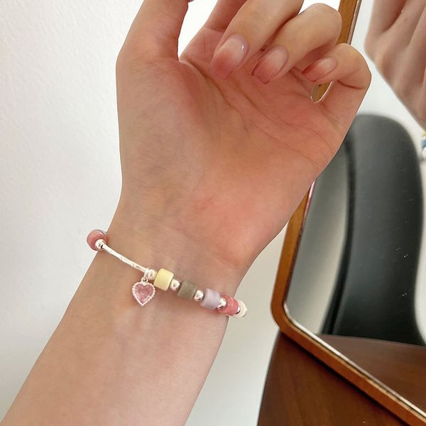 bracelet s925 sterling silver colorful jade powder diamond love bead bracelet women's simple ins cold wind girlfriends, Golden;silver
bracelet s925 sterling silver colorful jade powder diamond love bead bracelet women's simple ins cold wind girlfriends, Golden;silver