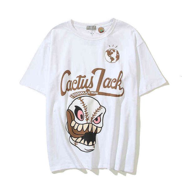 baseball shirt co branded skull print short sleeve american loose t-shirt fashion, White;black
baseball shirt co branded skull print short sleeve american loose t-shirt fashion, White;black