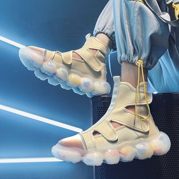 Trendy Casual Sports Boots Men Shoes PU Leather Solid Color Street Party Ankle Hollow Double Row Velcro Air Cushion Sole Fashion Personality Hip-hop Shoes DP366, Clear
Trendy Casual Sports Boots Men Shoes PU Leather Solid Color Street Party Ankle Hollow Double Row Velcro Air Cushion Sole Fashion Personality Hip-hop Shoes DP366, Clear