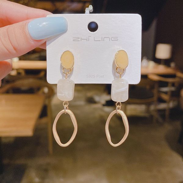 925 silver needle east gate ins design earrings new fashion earrings women, Golden;silver
925 silver needle east gate ins design earrings new fashion earrings women, Golden;silver