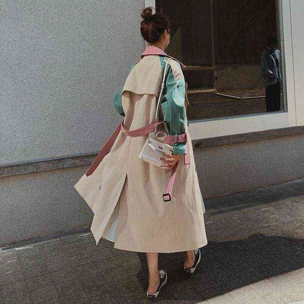 women's trench coats female spring autumn england style drape coat color block windbreaker jacket mid-length t220809, Tan;black
women's trench coats female spring autumn england style drape coat color block windbreaker jacket mid-length t220809, Tan;black