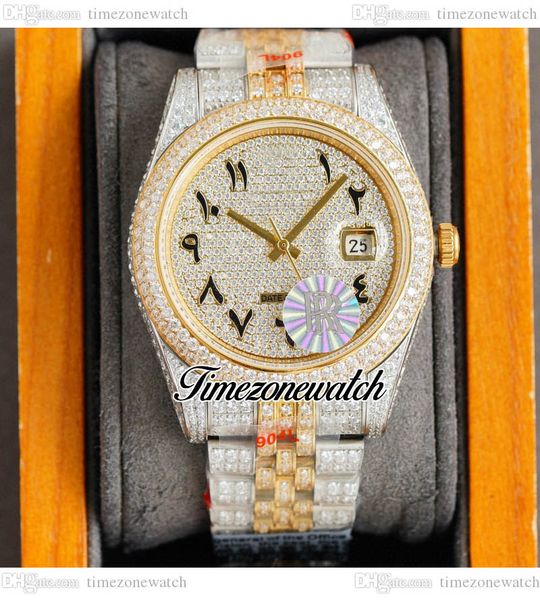 rf 41mm 126334 eta a2836 automatic mens watch two tone yellow gold paved diamond dial black arabic script fully iced out 904l jubileesteel b, Slivery;brown
rf 41mm 126334 eta a2836 automatic mens watch two tone yellow gold paved diamond dial black arabic script fully iced out 904l jubileesteel b, Slivery;brown