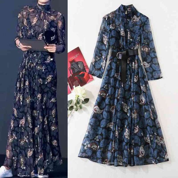 casual dresses temperament light familiar women's clothing spring fashion printed stand collar waist large skirt with belt, Black;gray
casual dresses temperament light familiar women's clothing spring fashion printed stand collar waist large skirt with belt, Black;gray