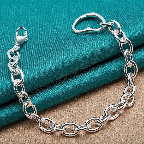 925 sterling silver charm heart pendant bracelet chain for woman wedding engagement party fashion jewelry, Golden;silver
925 sterling silver charm heart pendant bracelet chain for woman wedding engagement party fashion jewelry, Golden;silver