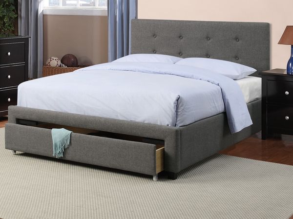 bedroom furniture grey polyfiber 1pc queen size bed tufted headboard storage drawers footboard
bedroom furniture grey polyfiber 1pc queen size bed tufted headboard storage drawers footboard