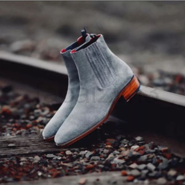 boots designer grey suede chelsea ankle high men's classic british style comfortable large men's, Black
boots designer grey suede chelsea ankle high men's classic british style comfortable large men's, Black