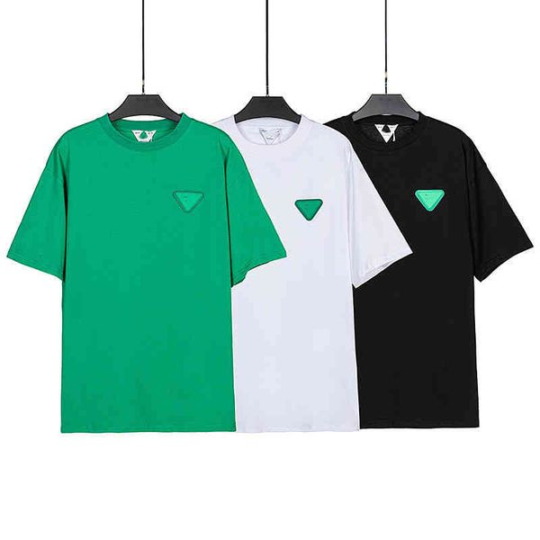 women's t-shirt high version summer bv basic triangular men's and women's green short sleeved t-shirt bottom shirt, White
women's t-shirt high version summer bv basic triangular men's and women's green short sleeved t-shirt bottom shirt, White